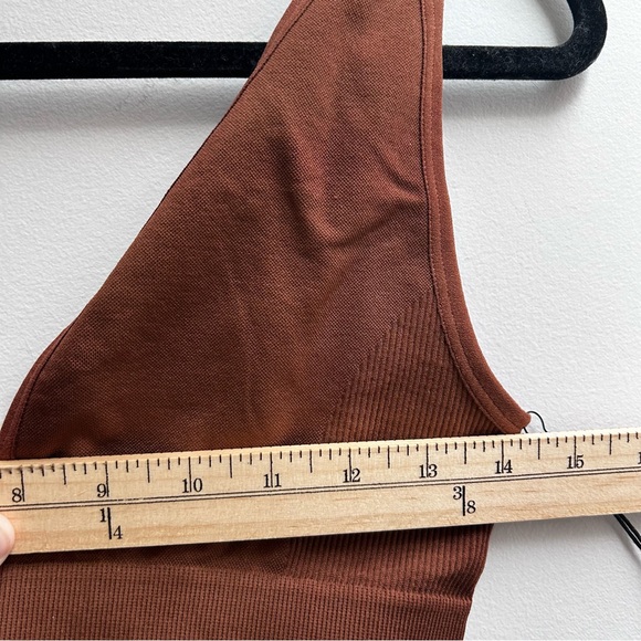 Revolve We Wore What V Neck Bra Top Brunette Medium NWT - Picture 3 of 8